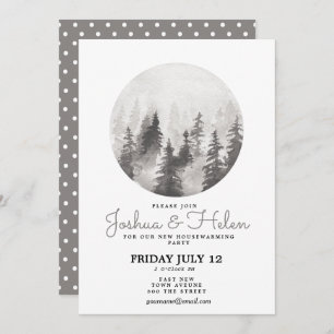 Party neues Haus in den Bergen Einladung