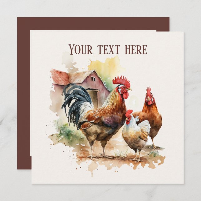 Party "niedliche Landbetriebe" mit zusätzlichen In Einladung (Vorne/Hinten)