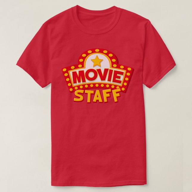 Party Night Cinema Mitarbeiter T-Shirt (Design vorne)