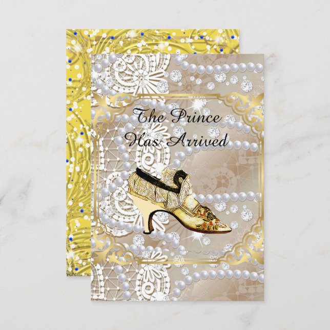 Party- ODER WEDEREINLADUNG VON CINDARELLA Einladung (Vorne/Hinten)