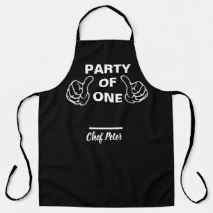 Party-Of-One-Kochschürze - Lustiges individuelles  Schürze