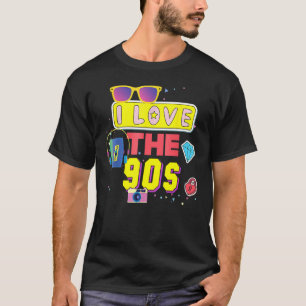 Party-Outfit für Männer 90er Jahre Kostümfrauen in T-Shirt