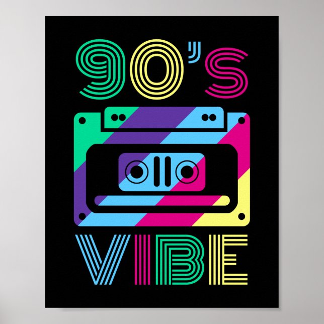 Party Outfit Mama Vater zum Thema Vibe 90 Poster (Vorne)