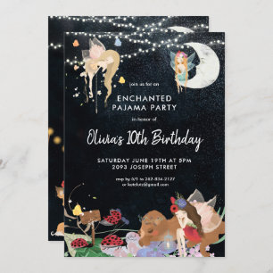 Party Pajama zum Geburtstag Einladung