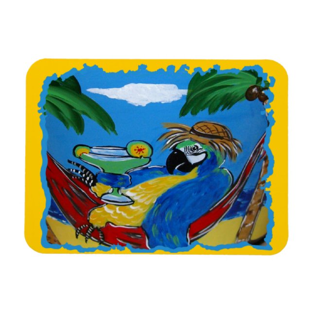 Party Papagei Magnet (Horizontal)