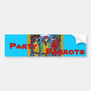 Party Papageien Autoaufkleber