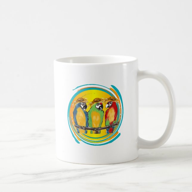 PARTY PAPAGEIEN KAFFEETASSE (Rechts)