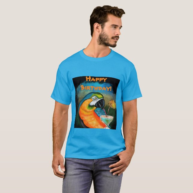 Party Papageien T-Shirt (Vorne ganz)