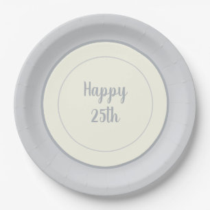 Party Paper China-Look Rimmed 25. Pappteller