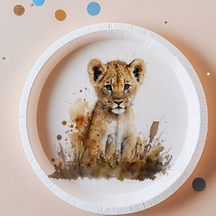 Party Paper Tellers von Watercolor Lion King Pappteller
