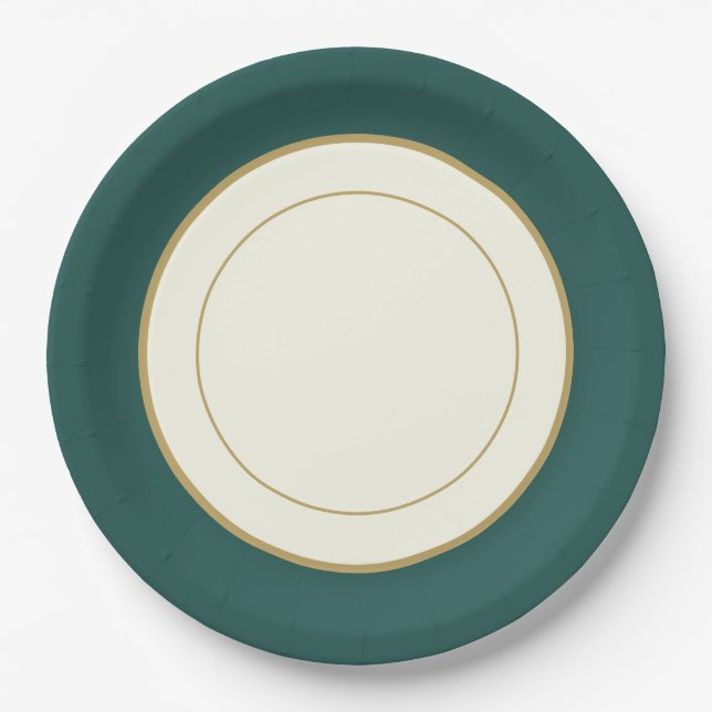 Party Papier China-Look Plate geritten Pappteller (Vorderseite)