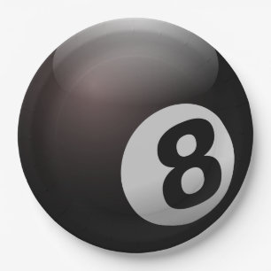 Party-Papier-Teller des Pool-8-Ball Pappteller