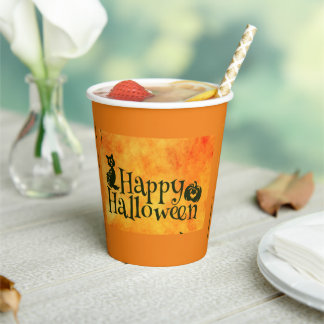 Party-Papierbecher Halloween schwarze Katze Pappbecher