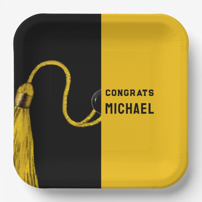 Party-Papierdruckpapier-Teller für Graduierungspap Pappteller (Vorderseite)