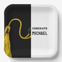 Party-Papierdruckpapier-Teller für Graduierungspap Pappteller