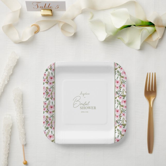 Party Papierplatte für ein pastellfarbenes Brautpa Pappteller (Hochzeit)