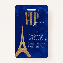Party Paris Themed VIP-Abzeichen Ausweis