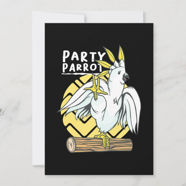 Party Parrot Bird Einladung (Vorderseite)