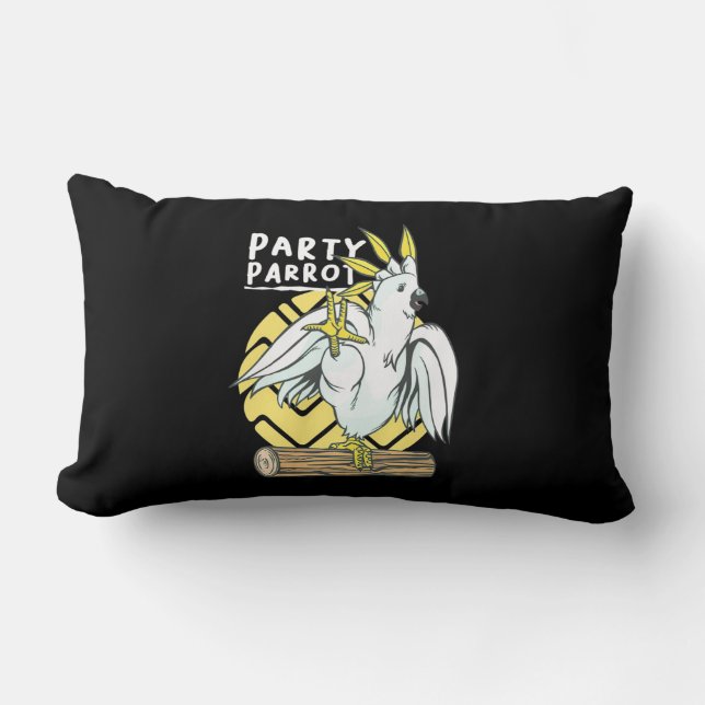 Party Parrot Bird Lendenkissen (Vorderseite)