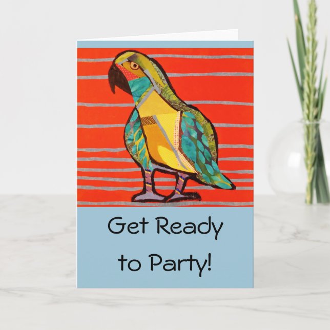 Party Parrot Grußkarte Karte (Vorderseite)