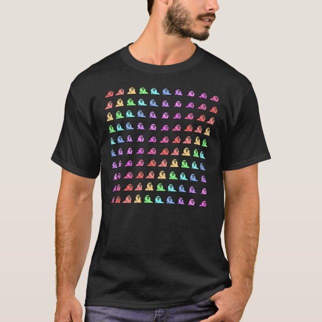 Party Parrot Rainbow Klassischer T - Shirt (Vorderseite)