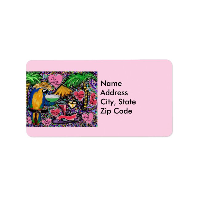 Party Parrots Adressaufkleber (Vorne)