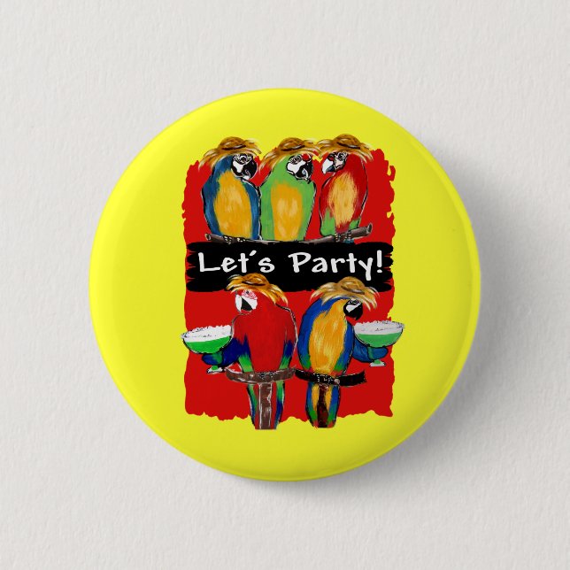 PARTY PARROTS BUTTON (Vorderseite)