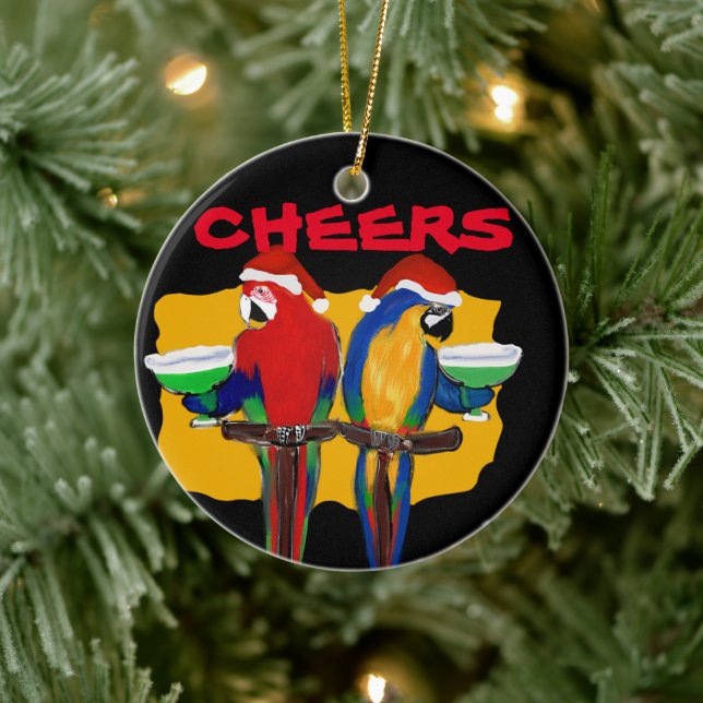 PARTY PARROTS KERAMIK ORNAMENT (Baum)