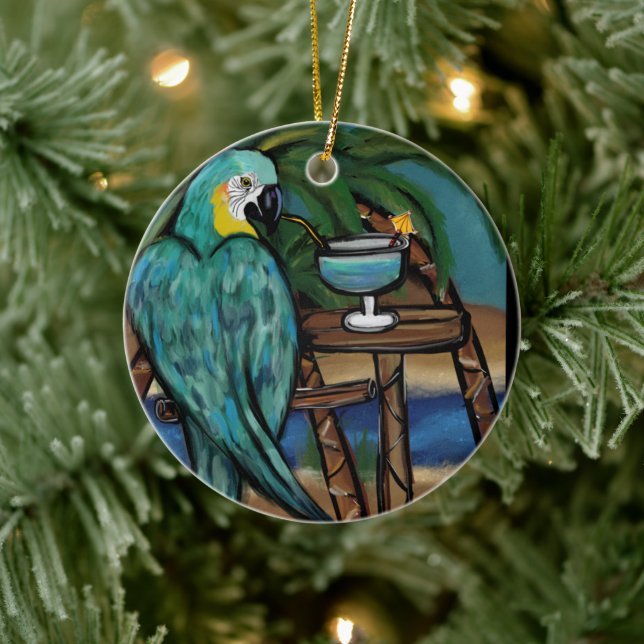 Party Parrots Keramik Ornament (Baum)