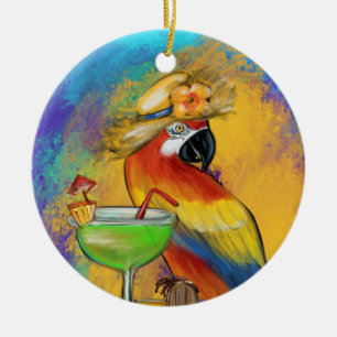 Party Parrots Keramik Ornament
