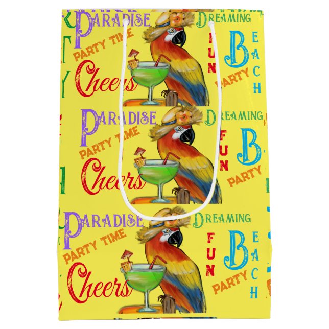 Party Parrots Mittlere Geschenktüte (Rückseite)
