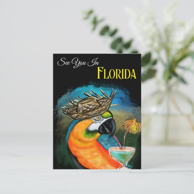 Party Parrots Postkarte (Stehend Vorderseite)