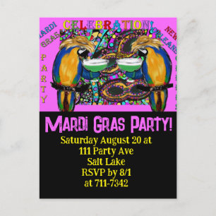 Party Parrots Postkarte