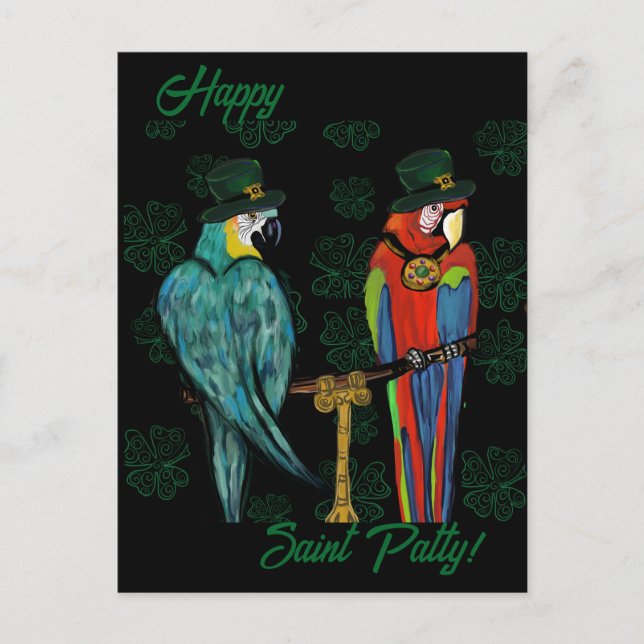 PARTY PARROTS POSTKARTE (Vorderseite)