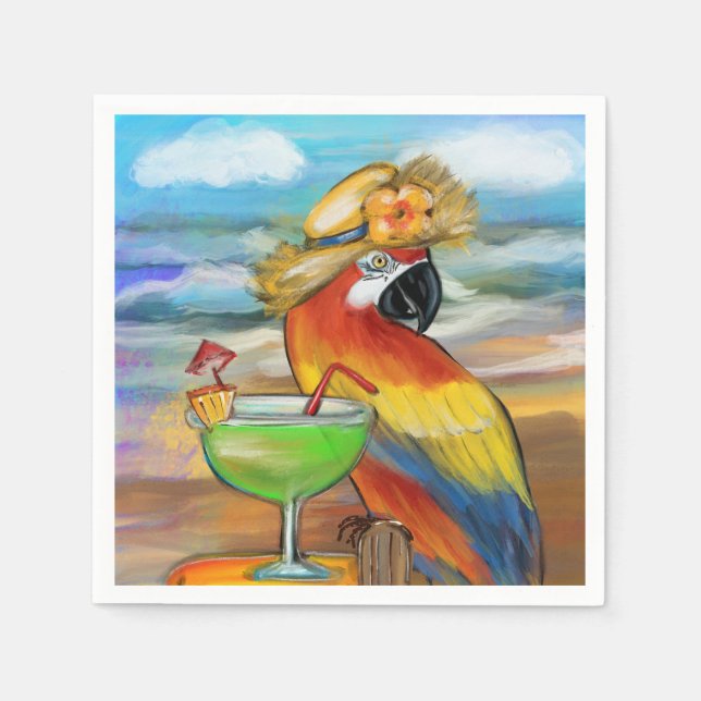 Party Parrots Serviette (Vorderseite)