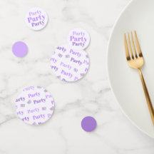 Party Party Party Typografie Schattierungen Lila