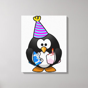 Party Penguin Leinwanddruck
