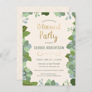 Party Pension Invite, Eleganter Blumengarten Einladung