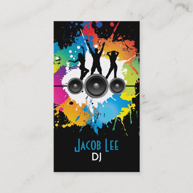 Party People DJ's Business Card Visitenkarte (Vorderseite)