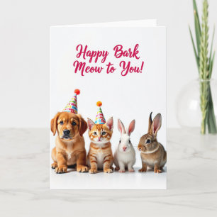 Party Pets Geburtstagskarte Karte