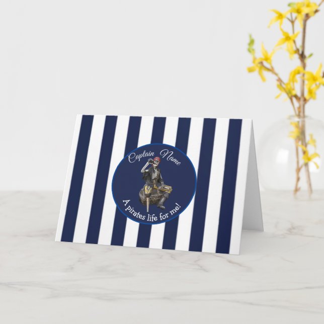 Party Pirate Boy Thema Karte (Gelbe Blume)