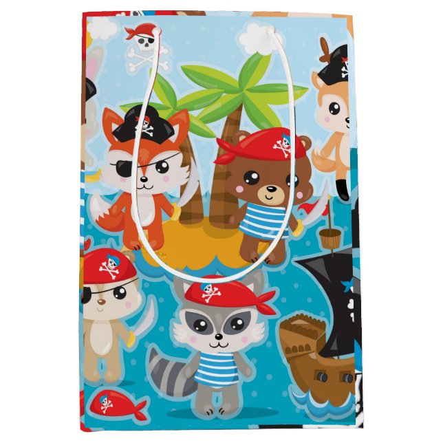 Party Pirate Crew Mittlere Geschenktüte (Vorderseite)