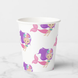 Party Pirate rosa mermaids Paper Cups Pappbecher