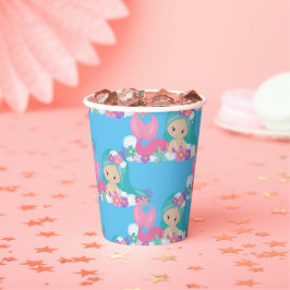 Party Pirate rosa mermaids Paper Cups Pappbecher
