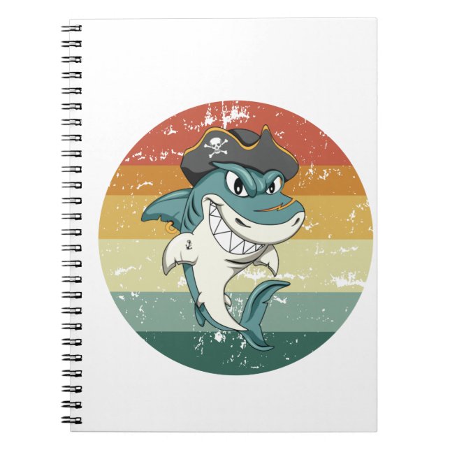 Party Pirate Shark Notizblock (Vorderseite)