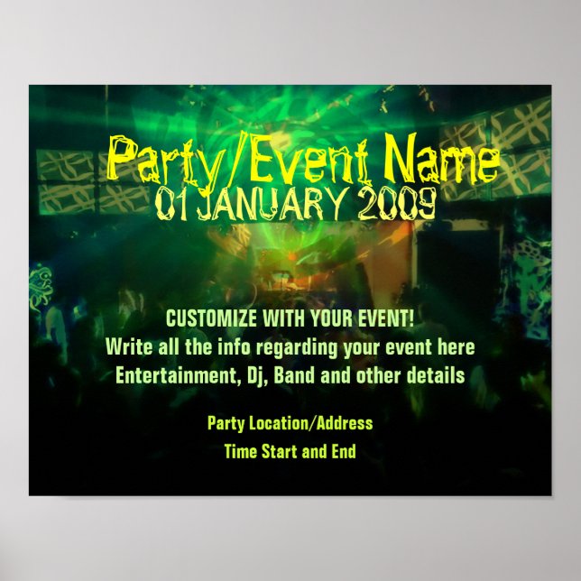 Party Plakat #004 Poster (Vorne)
