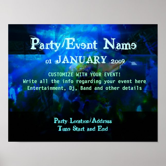 Party Plakat #007 Poster (Vorne)