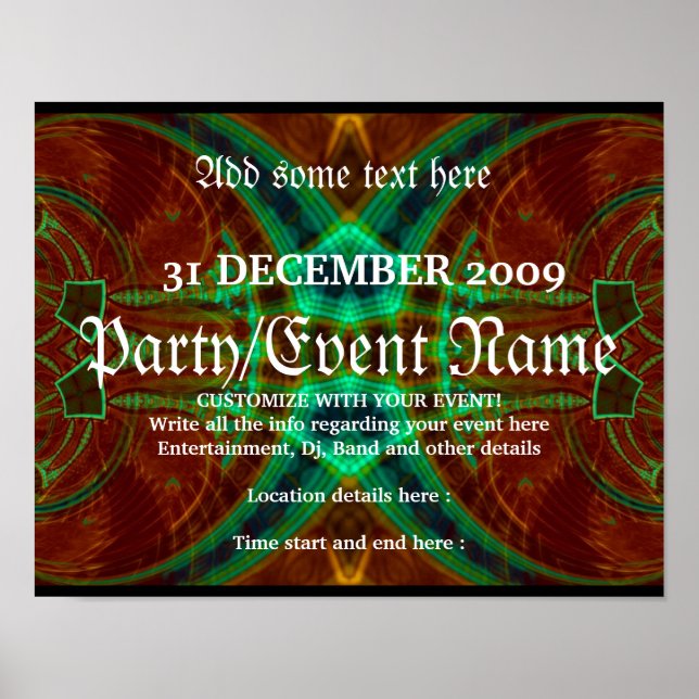 Party Plakat #010 Poster (Vorne)