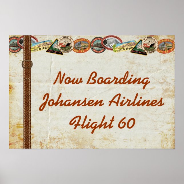 Party-Plakat für Reisegepäck Poster (Vorne)