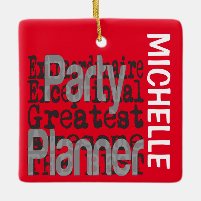 Party Planer Extraordinaire CUSTOM Keramikornament (Vorderseite)